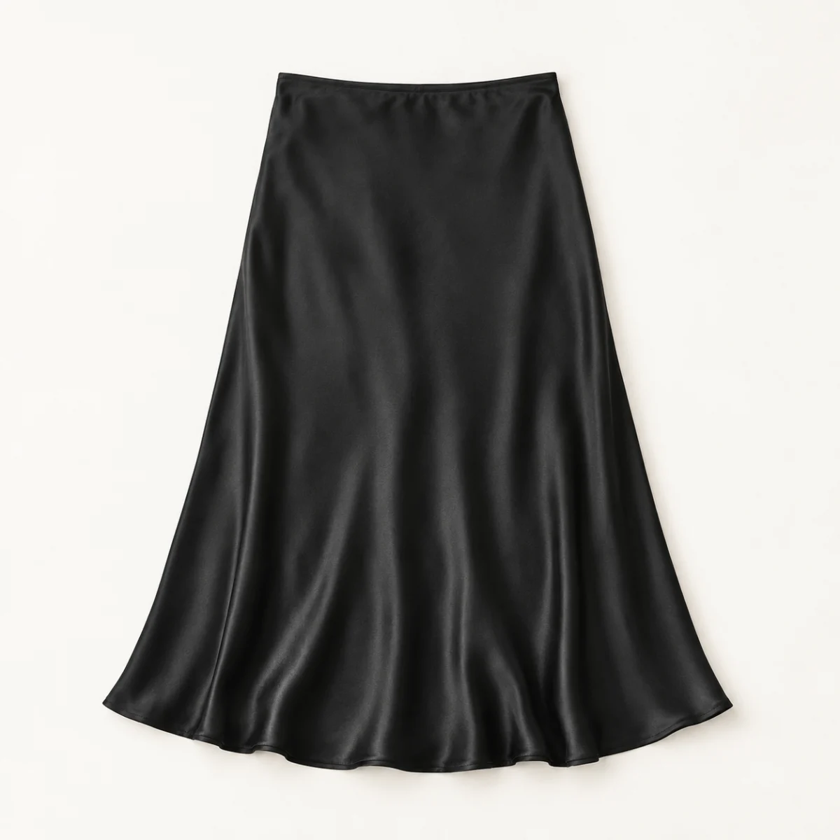 Midnight Satin Midi Skirt (Demo)