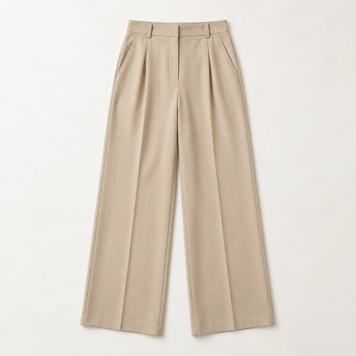 Sand Wide-Leg Trousers (Demo)